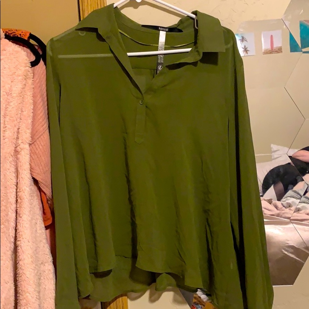 Olive Green Blouse